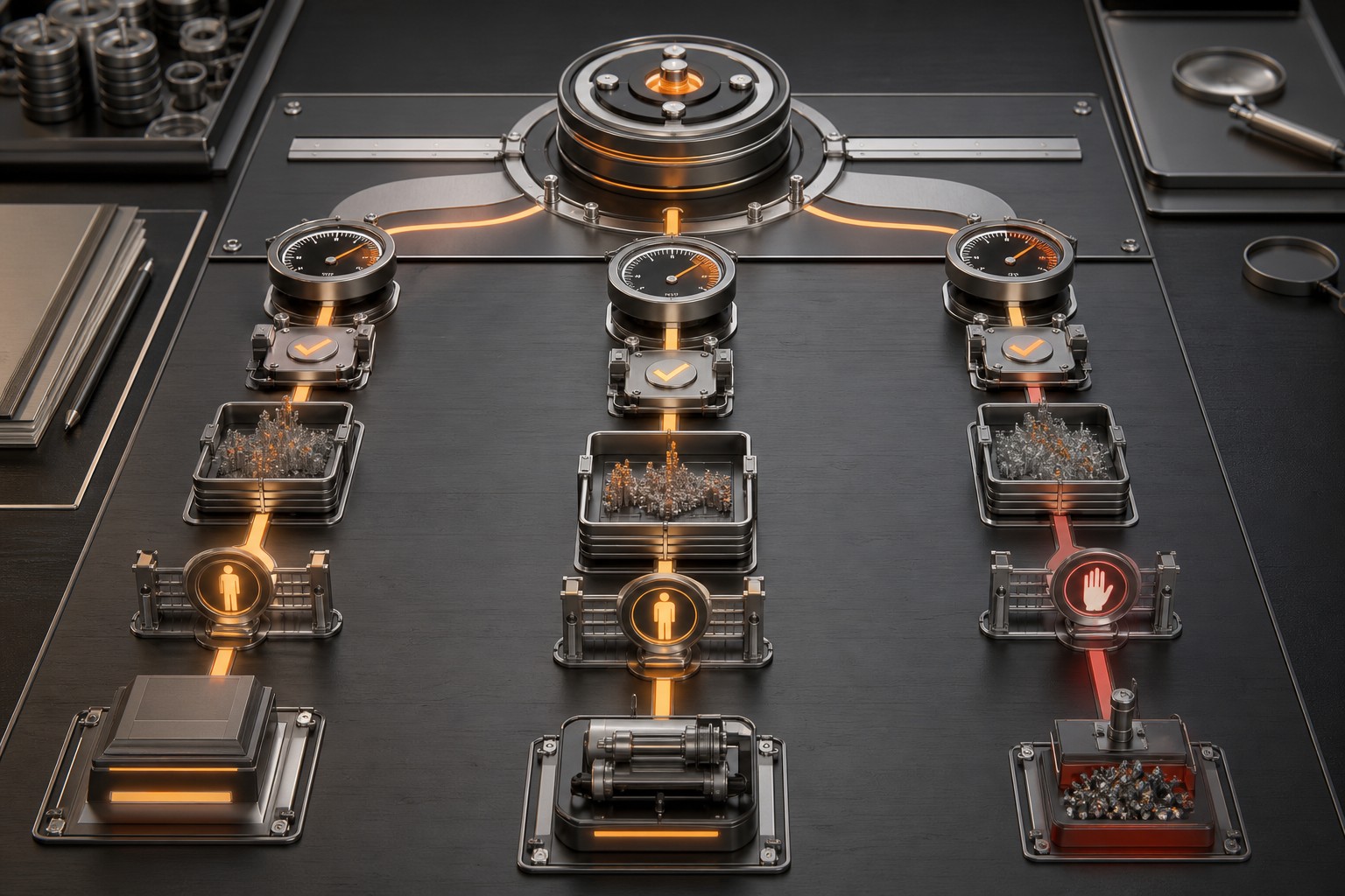 Visual system representing a student-built agentic AI project.